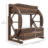 Wooden Wagon Planter Box, 2-Tier Raised Garden Bed