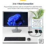 StarTech.com 4-Port USB-A Hub, 5Gbps, Self-Powered, 2-in-1 USB-C and U