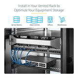 Tablette de rack serveur 1U StarTech.com 2 unités, aérée montage rack universel