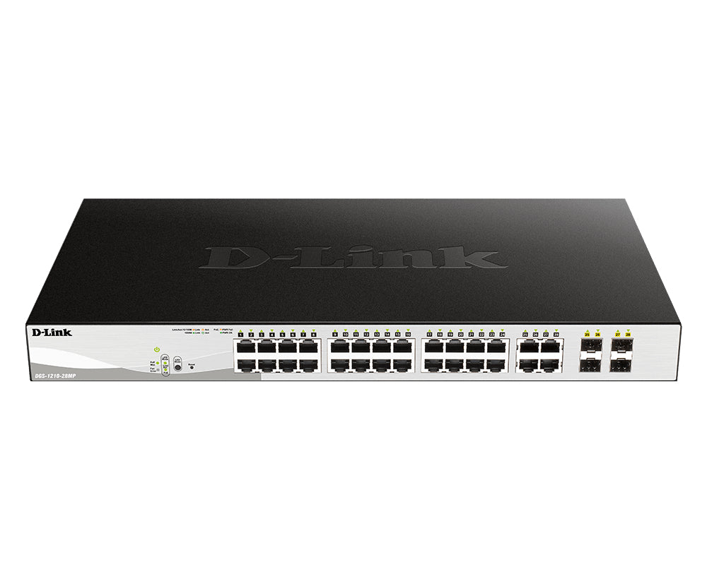D-Link 28-Port Gigabit PoE Smart Managed Switch including 4 Combo Port
