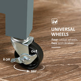 Chariot de cuisine à roulettes, desserte de cuisine mobile avec plateau en bois, 3 tiroirs et étagères pour la salle à manger