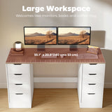 Desk with 8 Drawers, 55.1