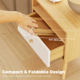 Bamboo Couch Arm Tray, Sofa Armrest Tray with Flexible Roll-up Design and Wide Compartment