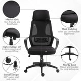 Fauteuil de bureau en maille avec appui-tête réglable en hauteur, chaise de bureau ergonomique avec angle d'inclinaison réglable, siège pivotant réglable en hauteur avec support lombaire pour le bureau