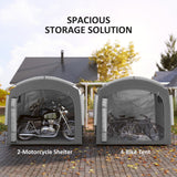 Bike Storage Shed Tent, Portable and Waterproof with 210D Oxford Fabric and Carry Bag for 3-4 Bicycles