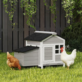 Wooden Chicken Coop with Nesting Box, Pull-out Metal Tray, for 1-2 Chickens, 36