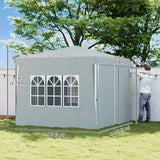 10' x 10' Pop-Up Canopy Tent with Sidewalls, Height-Adjustable