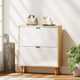Armoire à Chaussures Étroite, Armoire de Rangement pour Chaussures Brillant Haute Brillance avec