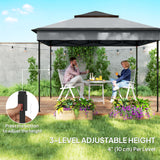 10.7 x 10.7ft Pop Up Gazebo, Adjustable Instant Sun Shelter with UV30+ Roof Cover, Removable Mesh Curtains