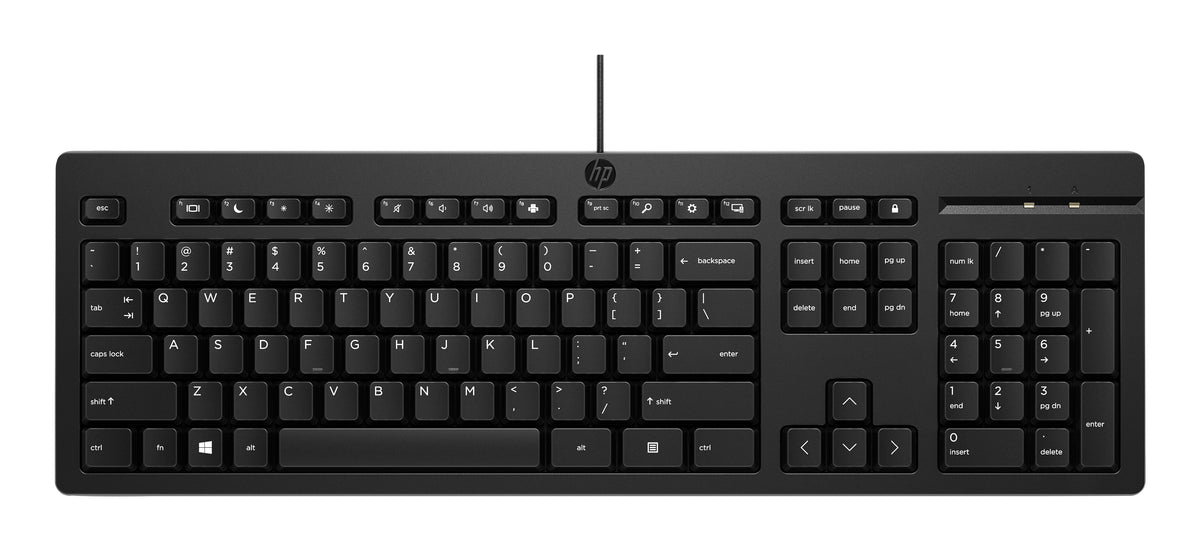 Clavier filaire HP 125 – USB noir pleine taille