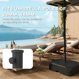 Patio Umbrella Base with Wheels, 158 lb Sand/99 lb Water Filled Outdoor Patio Umbrella Stand