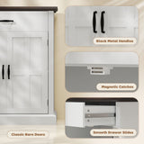 Buffet Bahut, Meuble de Rangement Moderne avec 2 Portes et Tablette Ajustable