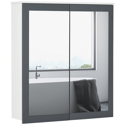 Bathroom Mirror Cabinet, Double Doors and Adjustable Shelves