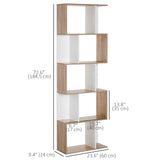 Étagère bibliothèque géométrique à 5 niveaux Étagère de présentation et de rangement Meuble de salon ou de bureau moderne pouvant servir de séparateur de pièce