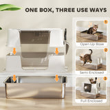 XL Stainless Steel Litter Box w/ 100° Flip Top