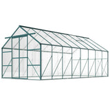 16' x 8' Aluminum Polycarbonate Greenhouse Walk-in Garden Greenhouse Kit with Adjustable Roof Vent