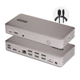 StarTech.com Station d'accueil USB4 triple moniteur, HDMI 4K 60Hz ou affichage