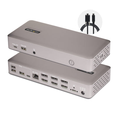 StarTech.com Triple-Monitor USB4 Docking Station, 4K 60Hz HDMI or Disp