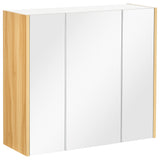 Wall Mounted Medicine Cabinet with Mirror Wall Mirror Cabinet with 3 Doors and Adjustable Storage Shelves