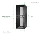 Boîtier de réseau APC NetShelter SX 42U avec gestion des câbles