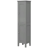 Tall Bathroom Cabinet, Freestanding Storage Organizer with Adjustable Shelves and Cupboards