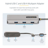 StarTech.com USB-C Multiport Adapter w/Attached USB-C to USB-A Dongle