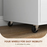 Mobile Filing Cabinet, Rolling File Cabinet with Drawer and Adjustable Hanging Bar for Letter, A4 and Legal Size