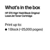 HP 37X (CF237X) High Yield Black Original Toner Cartridge