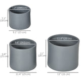 Set of 3 Outdoor Planter Set, 13/11.5/9 in