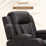 Fauteuil inclinable massant pivotant, canapé inclinable manuel surdimensionné, fauteuil à bascule en cuir PU avec poches latérales