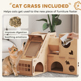 Maison pour chat en carton multi-niveaux