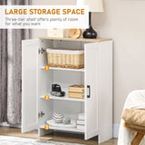 Armoire de rangement moderne avec portes et tablette ajustable pour cuisine, 23,6