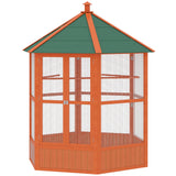 Volière en bois hexagonale 70