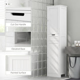 Freestanding Bathroom Cabinet with Drawer and 2 Doors, Tall Bathroom Cupboard for Kitchen