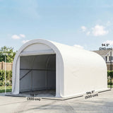 10' x 16' Heavy Duty Portable Carport Tent with Zippered Door