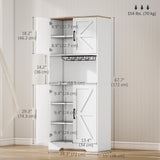 Pantry fermier de cuisine, armoire hutch autoportante 68