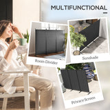 3 Panel Folding Outdoor Privacy Screen, 5.8FT Tall Room Divider with UV30+ Protection