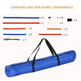 Kit d'entraînement d'agilité pour chien saut haut poteau de slalom anneau entraînement obéissance équipement ajustable portable
