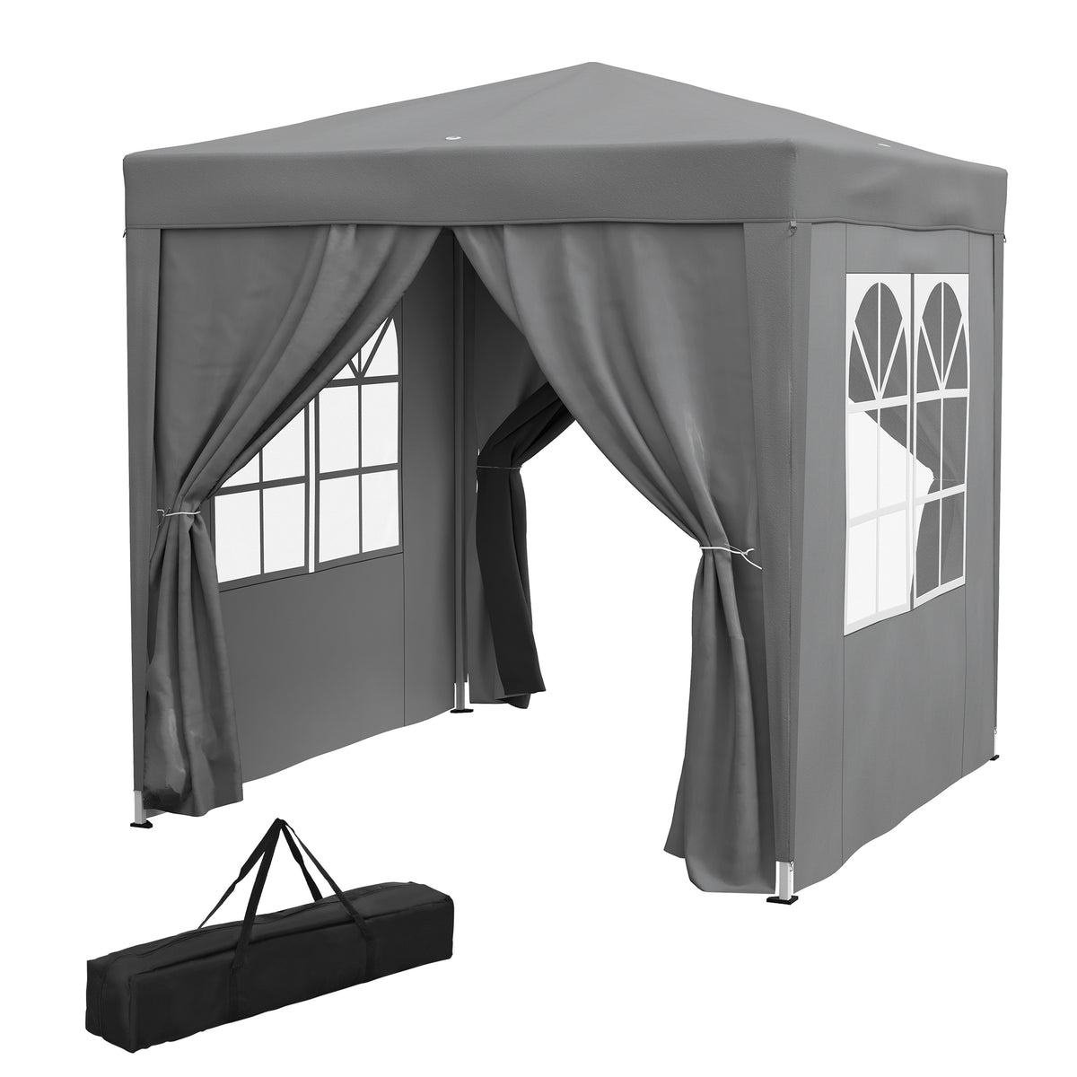 6.6'x6.6' Pop Up Canopy Tent with Sidewalls