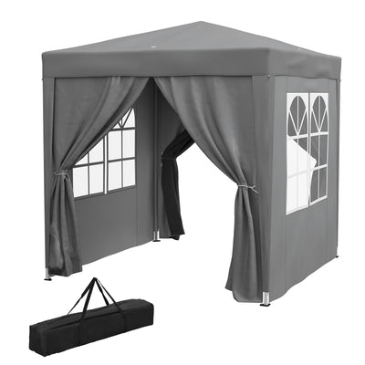 6.6'x6.6' Pop Up Canopy Tent with Sidewalls