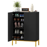 Armoire à chaussures avec tablettes réglables et charnières à fermeture douce, pour 15-20 paires de chaussures