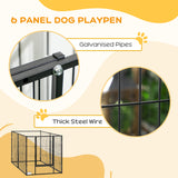 Parc pour chien 6 panneaux 32,5