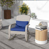 Adirondack Chair, Outdoor Wicker Rocking Chair with High Back