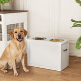Large Elevated Pet Feeder with Storage Dog Pet Diner Function 2 Stainless Steel Dog Bowls Elevated Base for Large Dogs and Other Large Pet