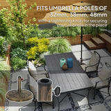 26 lbs Resin Round Patio Umbrella Base, Umbrella Stand Base