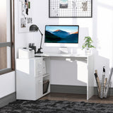 L-Shaped Desk, Computer Corner Desk with Storage Shelf, Drawer