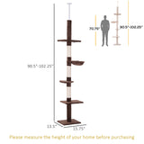 8.5ft Cat Climbing Tree 5-Tier
