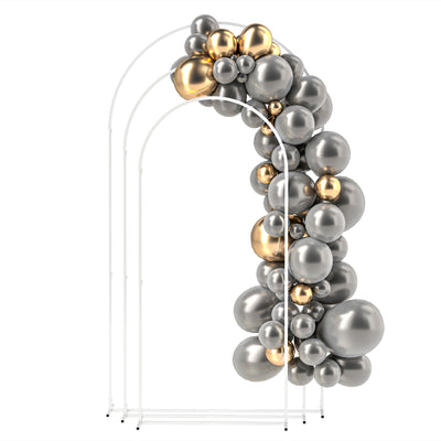 Wedding Arch, 7/6.5/6 ft Metal Balloon Arch Backdrop Stand Set of 3 for Birthday Party