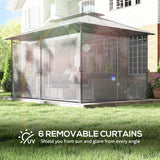 Gazébo patio toit double 10' x 13'