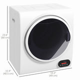 1.5 cu.ft Portable Compact Clothes Laundry Dryer with Intelligent Drying for Apartments Dorms RVs